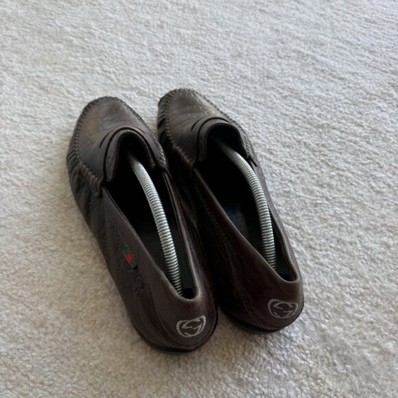 Gucci Signature GG Monogram Drivers - Espresso Brown - Size 8.5 EU main image 5